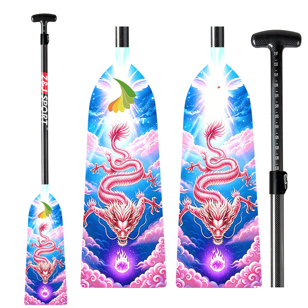 ZJ IDBF Approved Carbon Dragon Boat Paddle with Custom Graphic