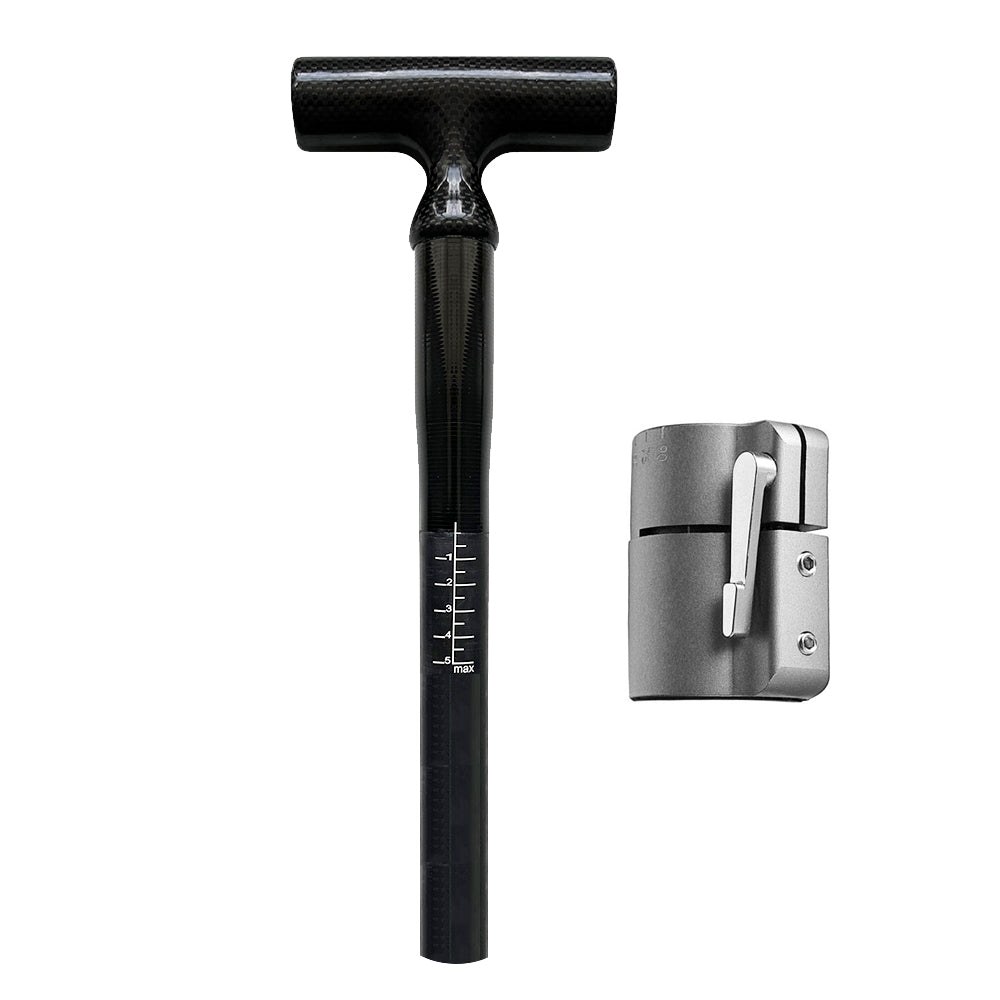 ZJ Carbon Handle with Aluminum Adjuster Clamp For Canoe Paddle