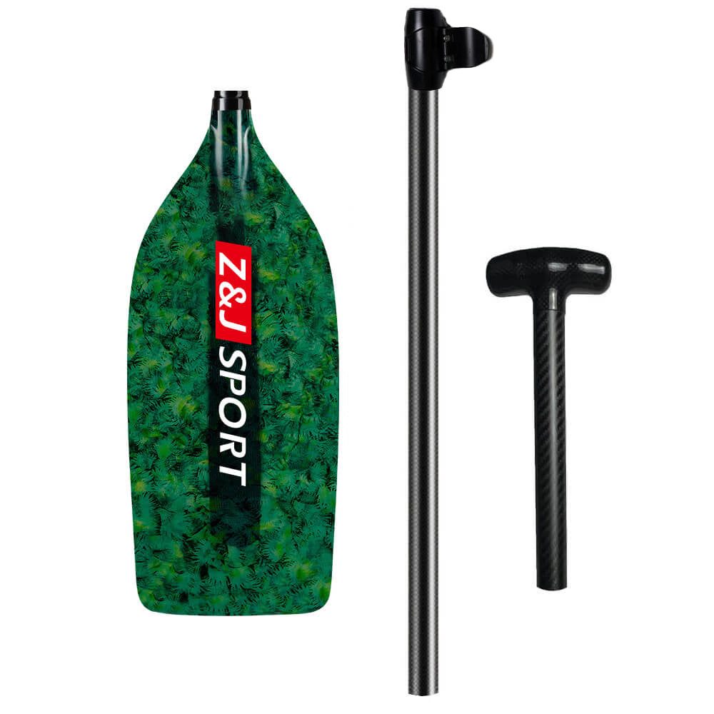 ZJ Whitewater Rafting Paddle con elegante cuchilla de fibra de vidrio (sin ensamblar)