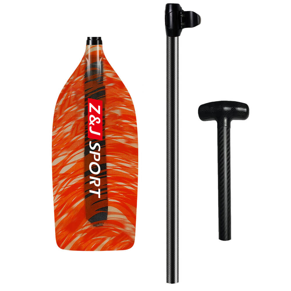 ZJ Whitewater Rafting Paddle con elegante cuchilla de fibra de vidrio (sin ensamblar)