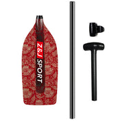 ZJ Whitewater Rafting Paddle con elegante cuchilla de fibra de vidrio (sin ensamblar)
