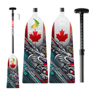 ZJ Adjustable Carbon Dragon Boat Paddle - IDBF Approved with Custom Country Series US, CA, AU, NZ, DE, ES, IT, PH, MY Series Graphics