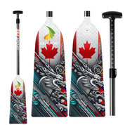 ZJ Adjustable Carbon Dragon Boat Paddle - IDBF Approved with Custom Country Series US, CA, AU, NZ, DE, ES, IT, PH, MY Series Graphics