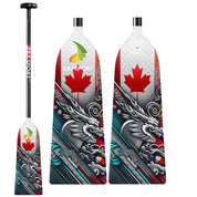 ZJ Adjustable Carbon Dragon Boat Paddle - IDBF Approved with Custom Country Series US, CA, AU, NZ, DE, ES, IT, PH, MY Series Graphics