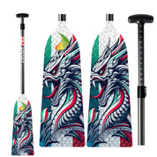 ZJ Adjustable Carbon Dragon Boat Paddle - IDBF Approved with Custom Country Series US, CA, AU, NZ, DE, ES, IT, PH, MY Series Graphics