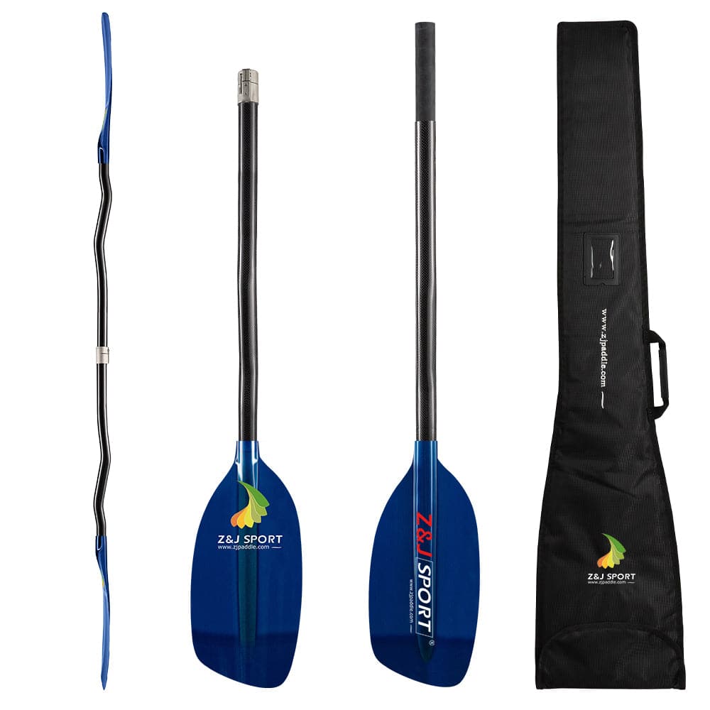 ZJ Whitewater Paddle With Cranked Shaft And Translucent Fiberglass Blade( the middle tube is only for connection)