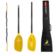 Paddle de aguas bravas ZJ con eje de arranque y cuchilla de fibra de vidrio translúcido (modelo clásico)