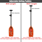 ZJ Whitewater Rafting Paddle con elegante cuchilla de fibra de vidrio (sin ensamblar)