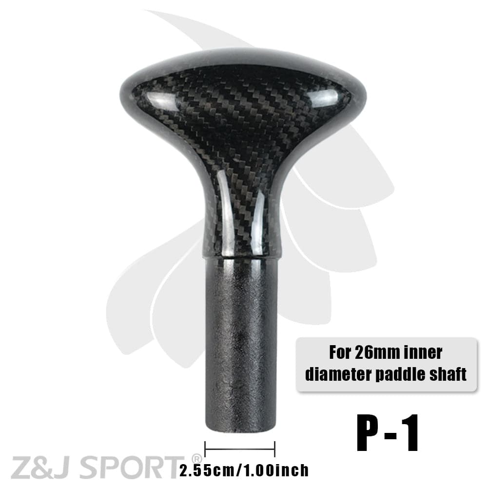 The ZJ Lightweight Prepreg Carbon Handle, designed for a 26mm inner diameter SUP paddle shaft, features a glossy black finish and measures 2.55 cm (1.00 inch). Experience top-tier shopping with ZJ SPORTs premium products, now with free shipping!.