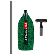 ZJ Whitewater Rafting Paddle con elegante cuchilla de fibra de vidrio (sin ensamblar)