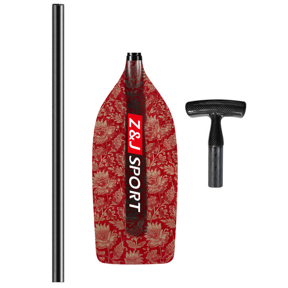 ZJ Whitewater Rafting Paddle con elegante cuchilla de fibra de vidrio (sin ensamblar)