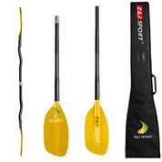 Paddle de aguas bravas ZJ con eje de arranque y cuchilla de fibra de vidrio translúcido (modelo clásico)