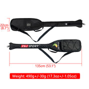 The ZJ Black Dragon Boat Paddle Bag by ZJ SPORT includes two black paddle bags designed for dragon boat paddles, each measuring 135 cm long and 22 cm wide. Weighing only 490g +/- 30g, they provide excellent protection in a portable cover.