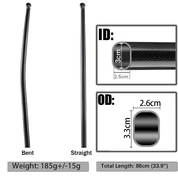 ZJ Langlebige Holz-/Kohlenstoffwelle für Ausleger -Kanu -Paddel