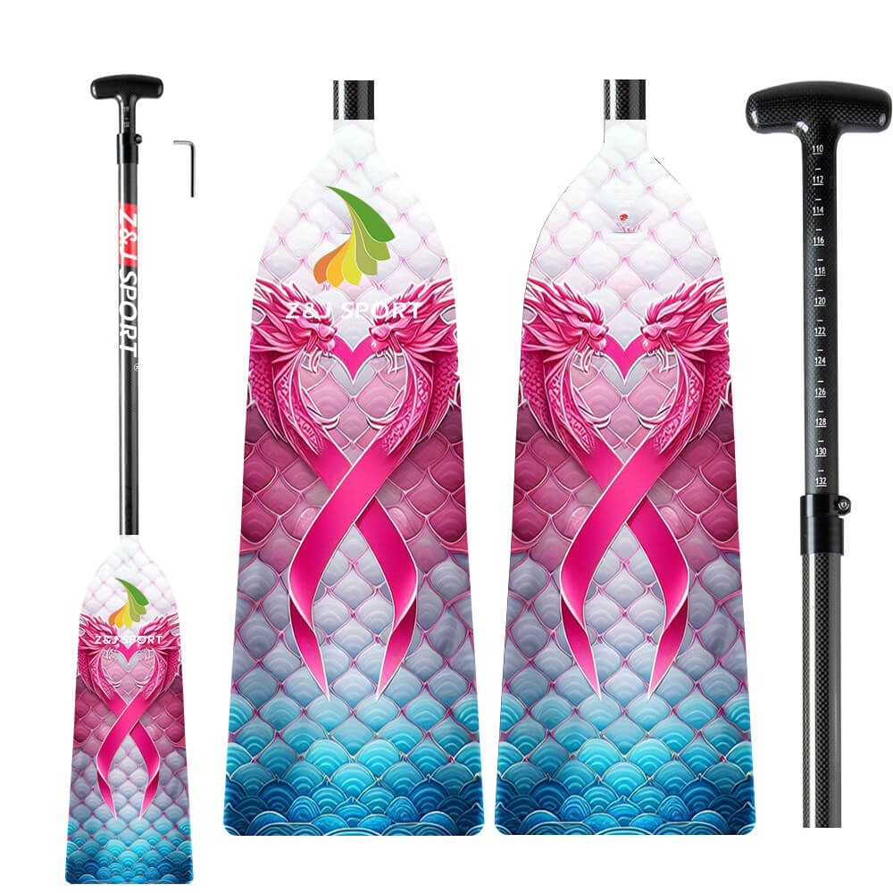 ZJ IDBF Approved Carbon PINK Series Dragon Boat Paddle