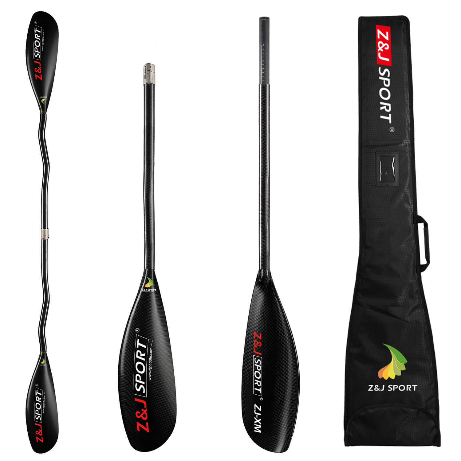 ZJ X Série de carbono Surfski Surfski Paddle com eixo de manivela