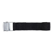 A set of 6 black cloth belts from ZJ SPORT, featuring high-quality durable cam locking buckles with a sleek silver metal finish, lies flat against a white background.