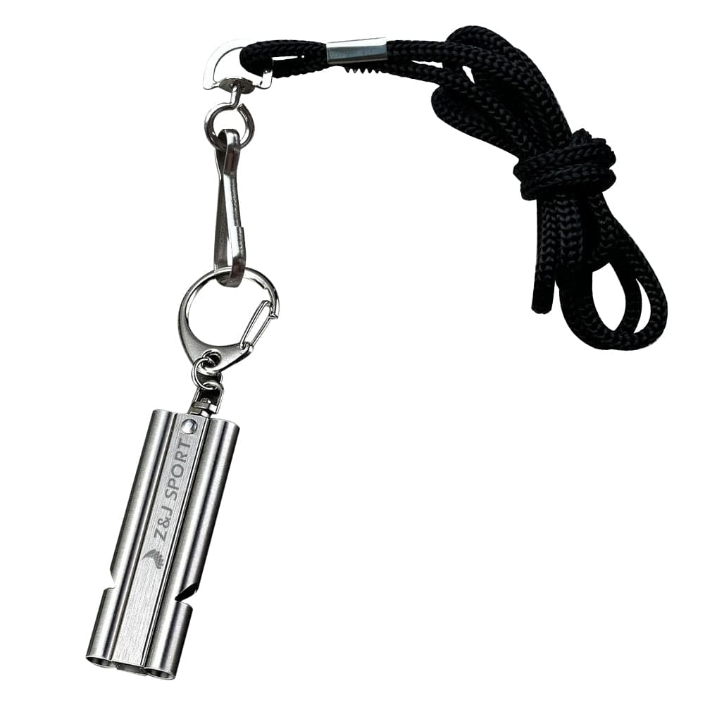 ZJ Stainless Steel Emergency Survival Whistles with Carabiner and Lanyard