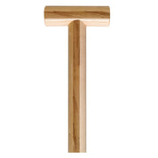 The ZJ SPORT IDBF Approved Wooden Dragon Boat Paddle (WDP) features a lightweight, smooth T-shaped wooden design with fiberglass reinforcement, providing a simple and symmetrical appearance.