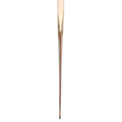 Close-up of a ZJ SPORT Wooden Dragon Boat Paddle tip. The image shows a top-down view, showcasing the tapered, smooth shaft with fiberglass reinforcement and the small black tip on a plain white background.