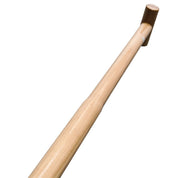 A ZJ SPORT wooden dragon boat paddle with fiberglass reinforcement, named ZJ IDBF Approved (WDP), extends diagonally across the image from bottom left to top right, showcasing a smooth, polished surface and a rounded edge reminiscent of handmade paddles.