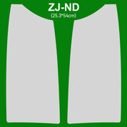 Gray trapezoidal shapes labeled ZJ-ND measure 25.3*54cm, displayed on a green background, represent the ZJ Blade For Sweep Oars (1 pair) by ZJ SPORT.