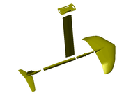 ZJ Idrochip di carbonio per Sup Paddle Board Foil F-II con ali di carbonio e albero in alluminio