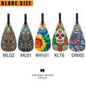 ZJ Hybrid Carbon VA'A Outrigger Canoe Paddle With Graphics Anti Skid Grip in Discount