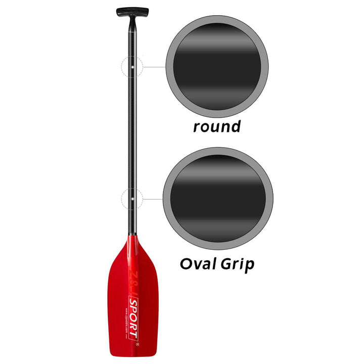 ZJ Canoe Whitewater Rafting Paddle With Translucent Fiberglass Blade