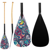ZJ Hybrid Carbon VA'A Outrigger Canoe Paddle With Graphics Anti Skid Grip in Discount