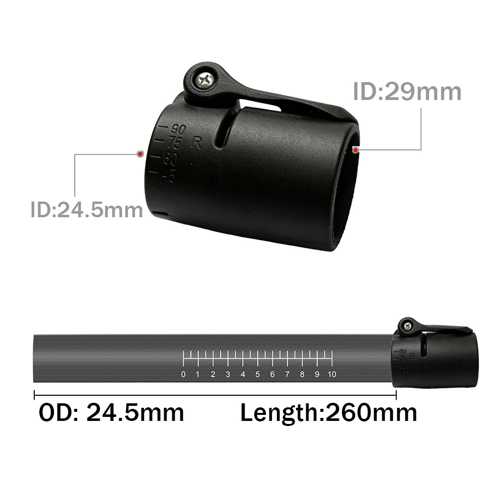 ZJ Plastic And Aluminum Clamp Adjuster Ferrule With Inner Carbon Tube For Kayak Paddle /Sea Kayak Paddle [Free Shipping]