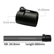 ZJ Plastic And Aluminum Clamp Adjuster Ferrule With Inner Carbon Tube For Kayak Paddle /Sea Kayak Paddle [Free Shipping]
