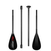 ZJ Remo de Sup de Doble Hoja / Conversión de SUP a Kayak Hoja de Fibra de Vidrio con Eje de Carbono