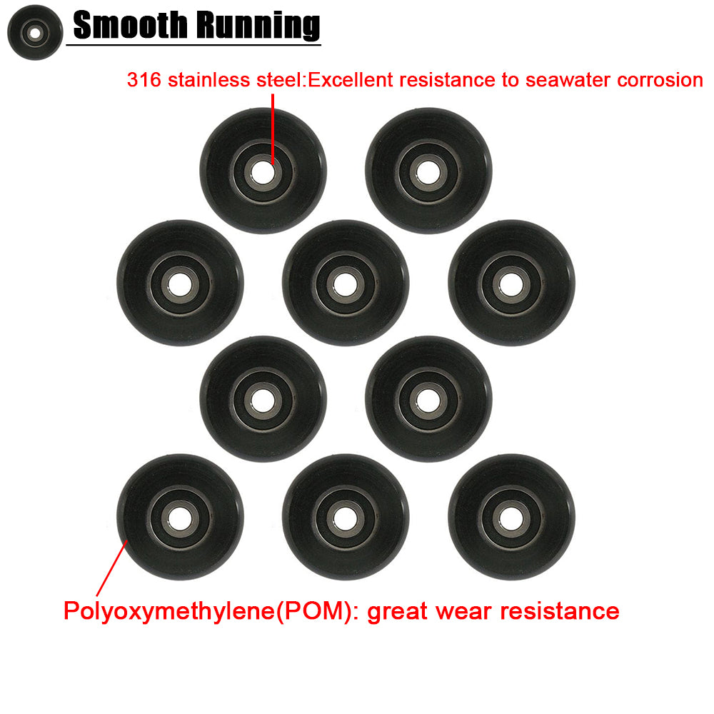 ZJ Black Wheel For Rowing Boat’s Sliding Seat (10pcs/set) [Free Shipping]