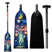 ZJ Adjustable Carbon Dragon Boat Paddle – IDBF Approved, Custom Country Graphics (US,CA,AU,NZ,DE,ES,IT,PH,MY)