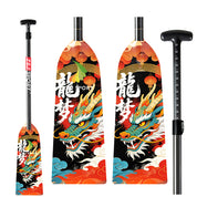 ZJ IDBF Approved Carbon Dragon Boat Paddle with Custom Graphic Oval Shaft, Fixed or Adjustable (OPDP)