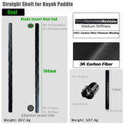 ZJ Separate Oval / Round /Cranked Shaft Replacement For Kayak / Sea Kayak Paddle (without blades)