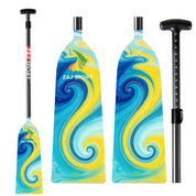 ZJ IDBF Approved Carbon Dragon Boat Paddle with Custom Graphic Oval Shaft, Fixed or Adjustable (OPDP)