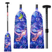 ZJ IDBF Approved Carbon Dragon Boat Paddle with Custom Graphic Oval Shaft, Fixed or Adjustable (OPDP)