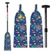 ZJ IDBF Approved Carbon Dragon Boat Paddle with Custom Graphic Oval Shaft, Fixed or Adjustable (OPDP)