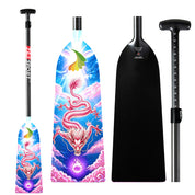 ZJ IDBF Approved Carbon Dragon Boat Paddle with Custom Graphic Oval Shaft, Fixed or Adjustable (OPDP)
