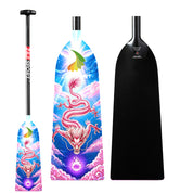 ZJ IDBF Approved Carbon Dragon Boat Paddle with Custom Graphic Oval Shaft, Fixed or Adjustable (OPDP)