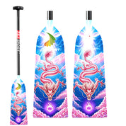 ZJ IDBF Approved Carbon Dragon Boat Paddle with Custom Graphic Oval Shaft, Fixed or Adjustable (OPDP)