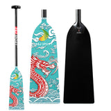 ZJ IDBF Approved Carbon Dragon Boat Paddle with Custom Graphic Oval Shaft, Fixed or Adjustable (OPDP)