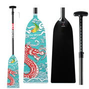 ZJ IDBF Approved Carbon Dragon Boat Paddle with Custom Graphic Oval Shaft, Fixed or Adjustable (OPDP)