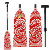 ZJ IDBF Approved Carbon Dragon Boat Paddle with Custom Graphic Oval Shaft, Fixed or Adjustable (OPDP)
