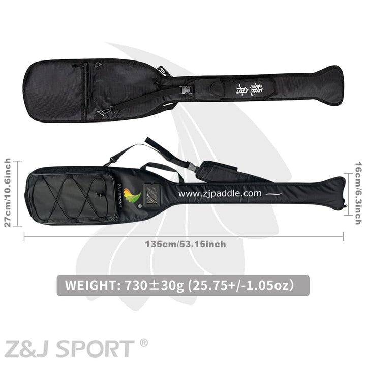 ZJ IDBF Approved Dragon Boat Paddle Dihedral Blade (STORM) With Black Bag