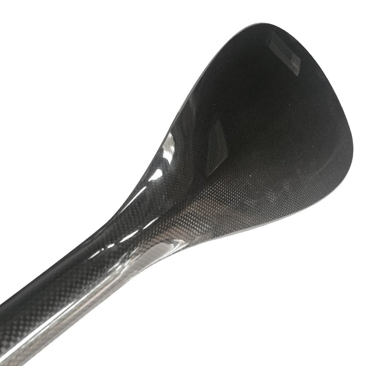 ZJ Hybrid Outrigger Canoe Paddle com lâmina de carbono e haste de madeira curvada na parte superior