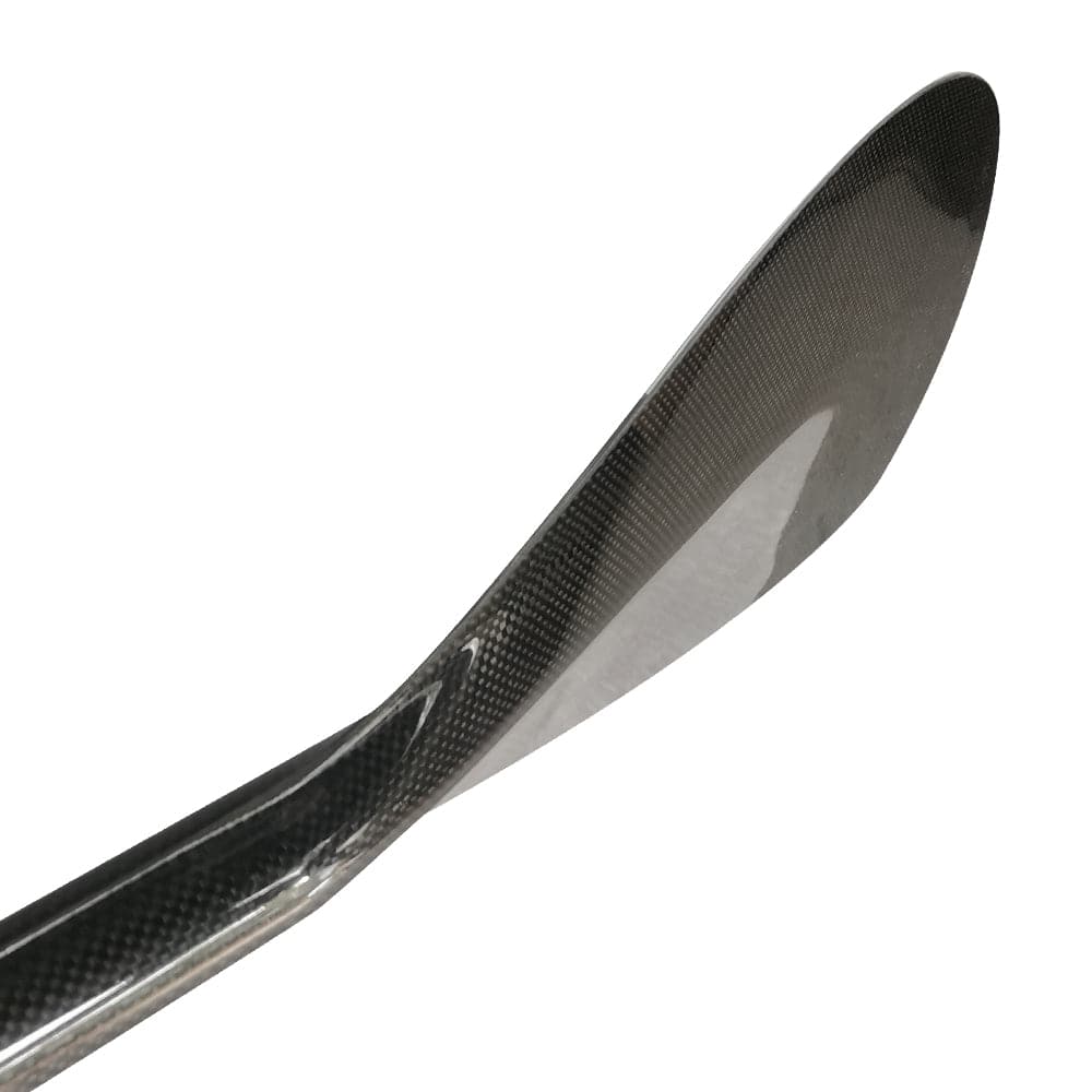 ZJ Hybrid Outrigger Canoe Paddle com lâmina de carbono e haste de madeira curvada na parte superior