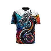 T-shirt de equipe de barcos de dragão personalizada ZJ-vestuário de performance de manga curta